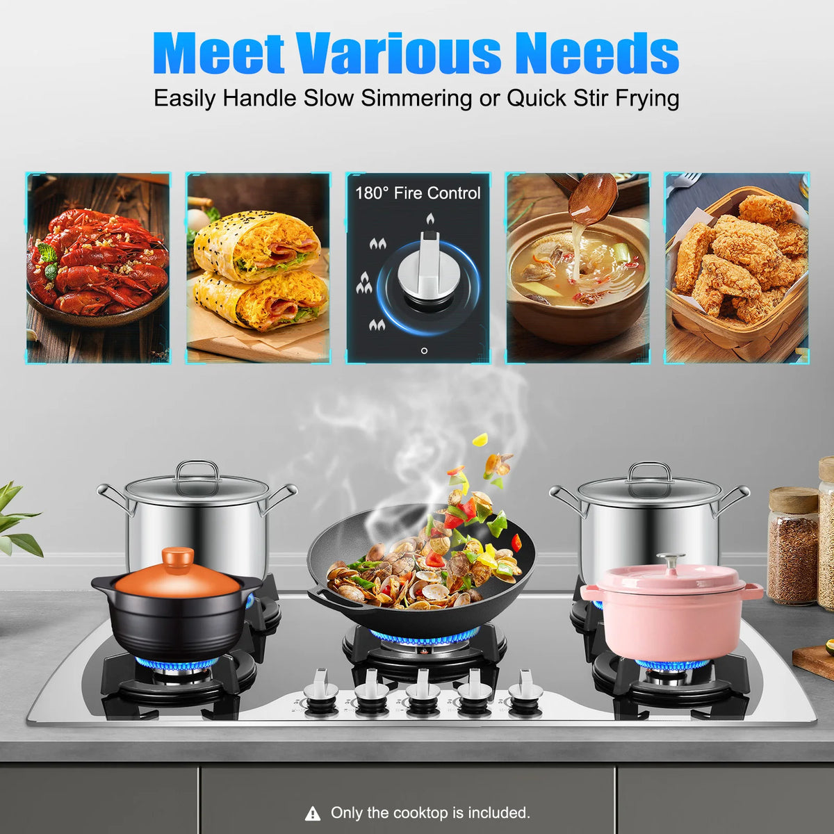 Lpg/Ng Gas Cooktop Gas Cooker Burners Built-In Gas