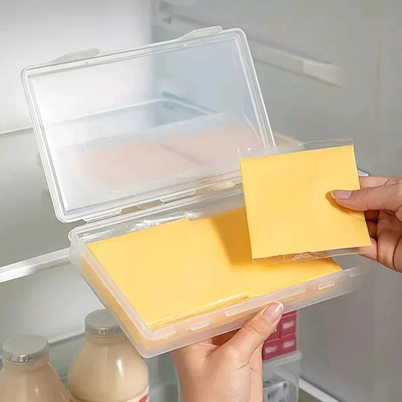 Reusable Cheese Storage Container Transparent Food Seal Box
