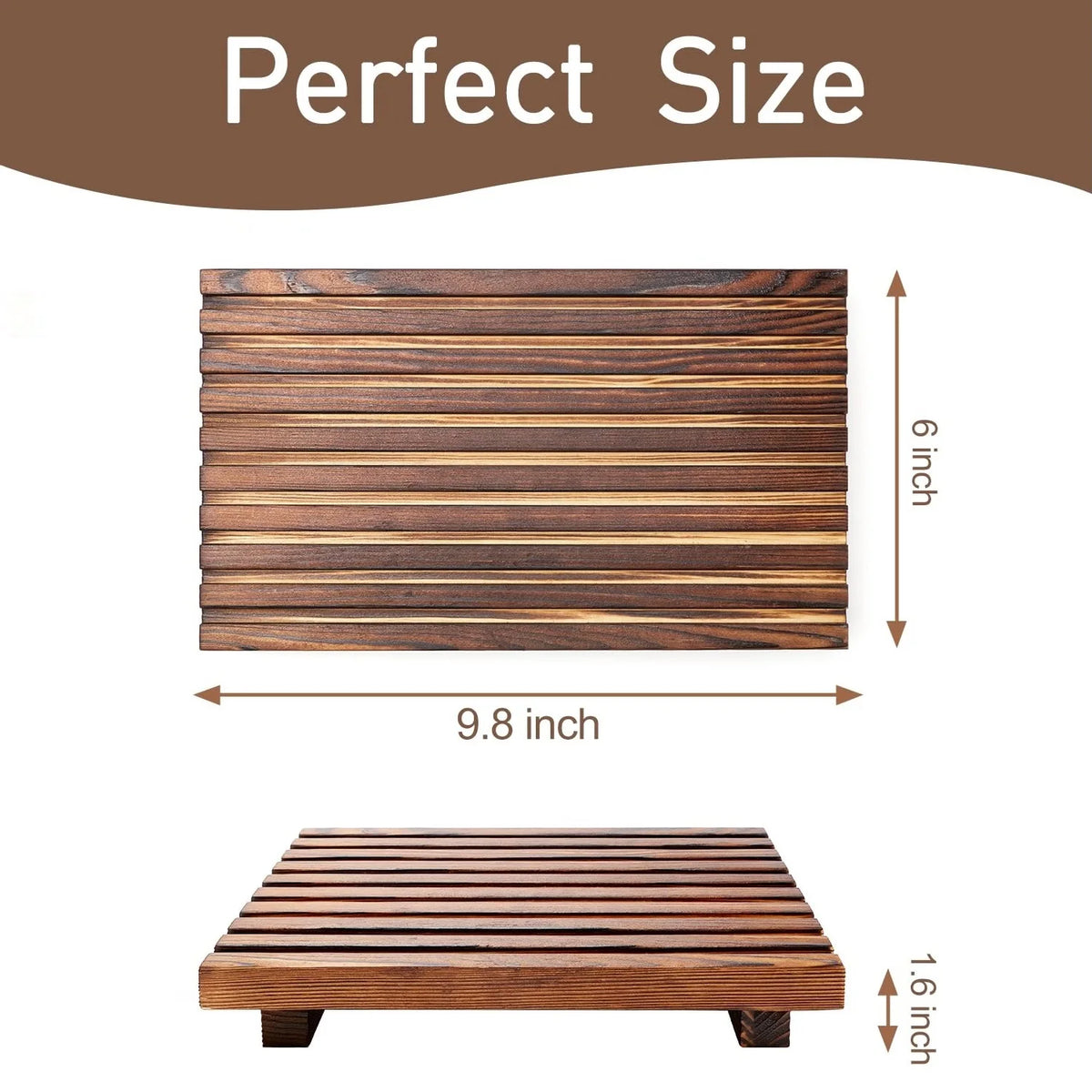 Farmhouse Bathroom Counter Organizer Wooden Display Pedesta Stand