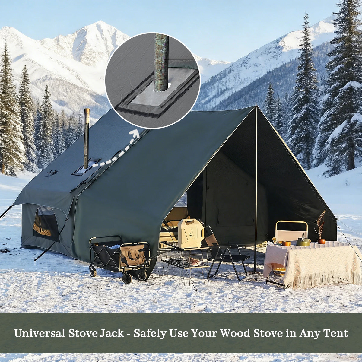 Pakicetus Inflatable Skylight Tent 4-6 Person Outdoor Family