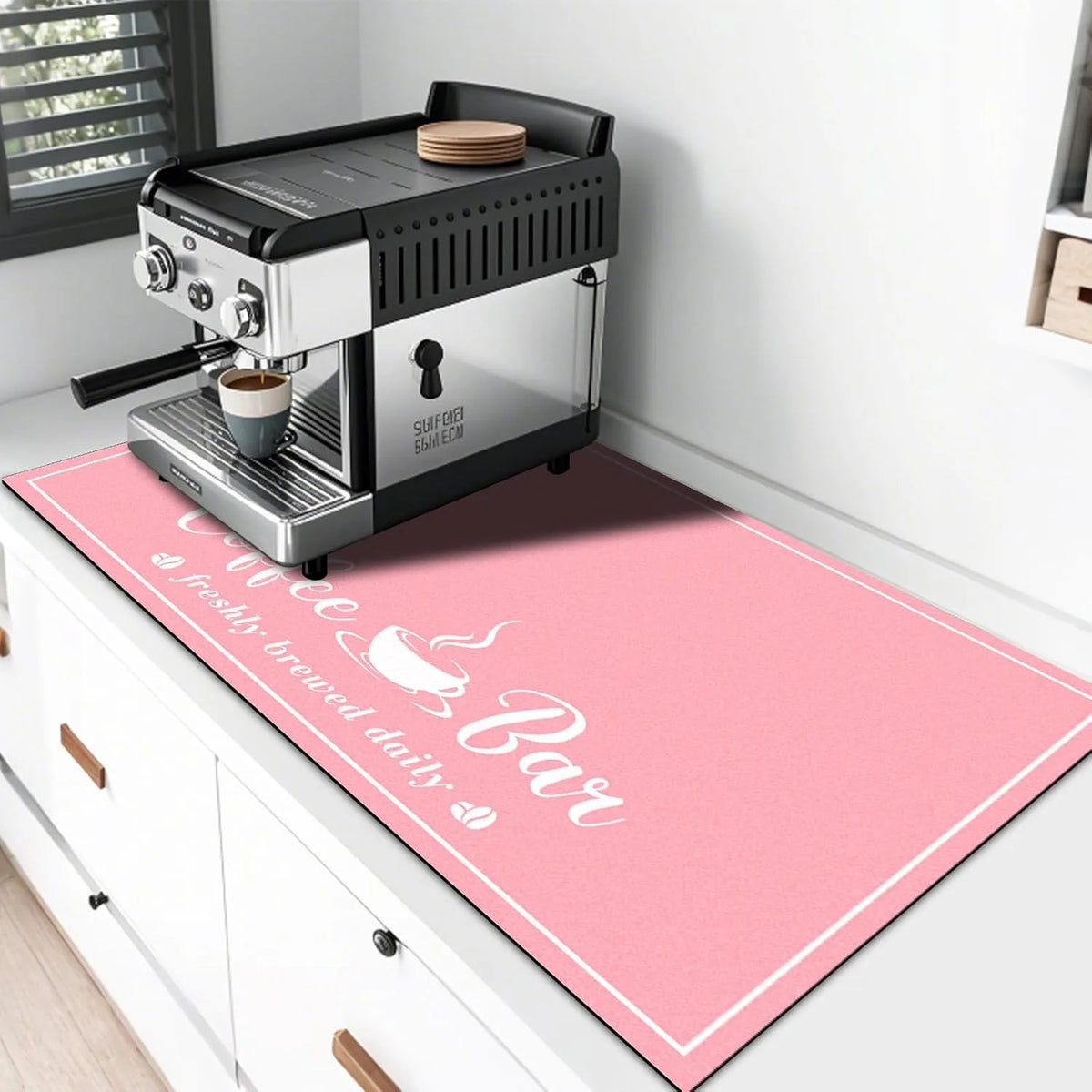 Coffee Bar Drying Mat Fashion Decor Non-Slip Heat