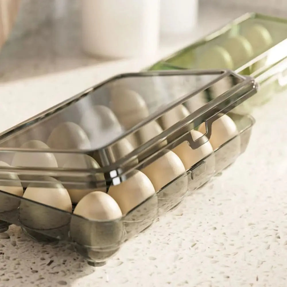 10/15 Grids Egg Box Anti-Fall Eggs Case Transparent