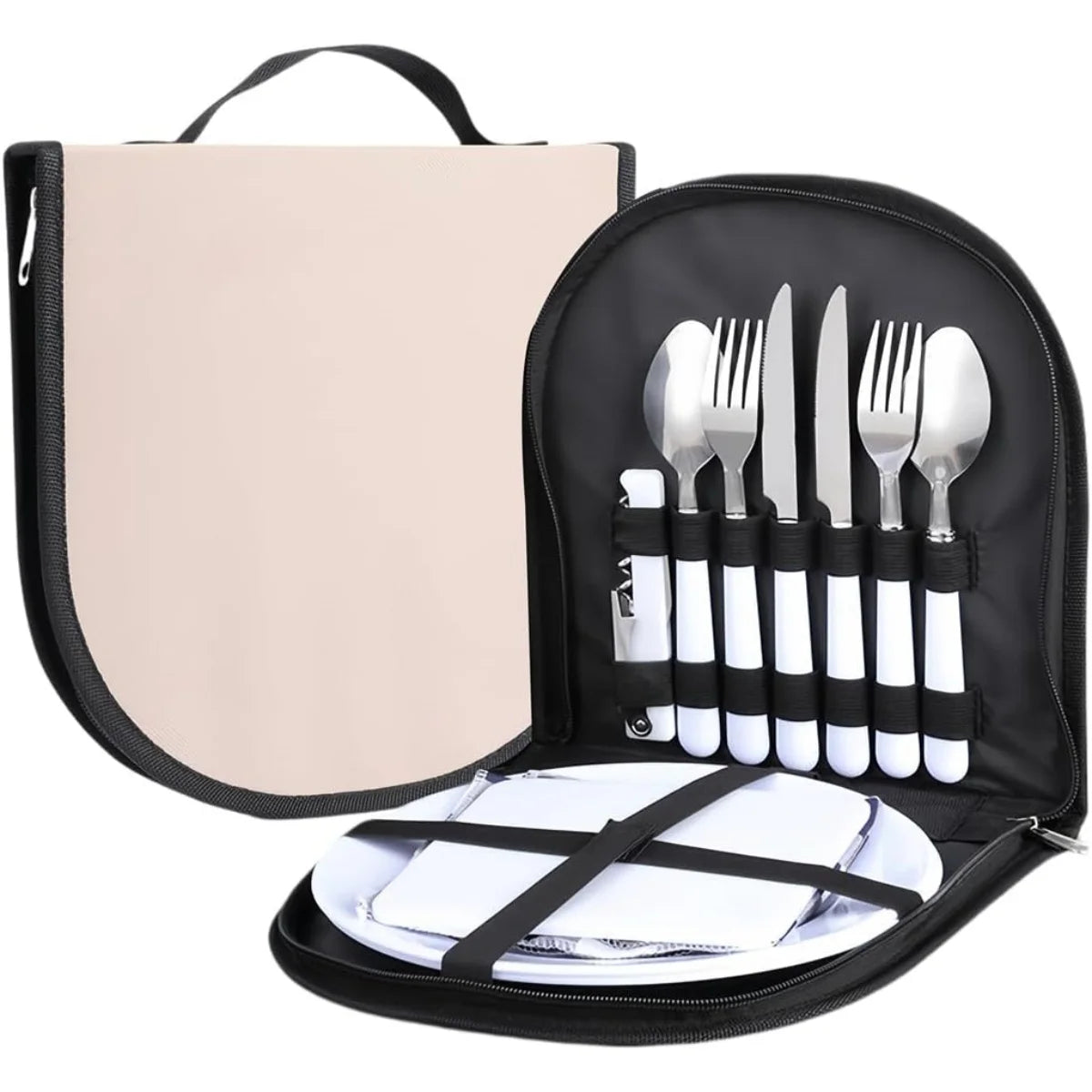 Camping Travel Cooking Utensils Organizer Travel Bag Cutlery