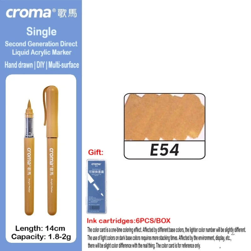 Croma 160/1 Colors Refillable Direct Liquid Acrylic Marker