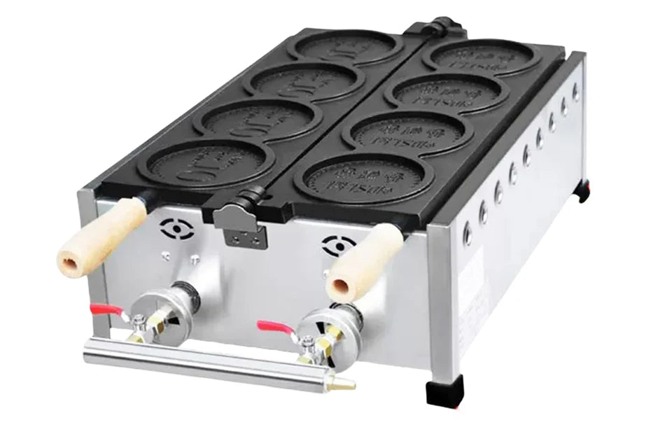 Xeoleo Commerical 4pcs Korean Coin Waffle Maker 3000w
