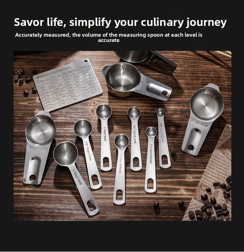 7-Piece Measuring Spoon Food Grade 304 Stainless Steel