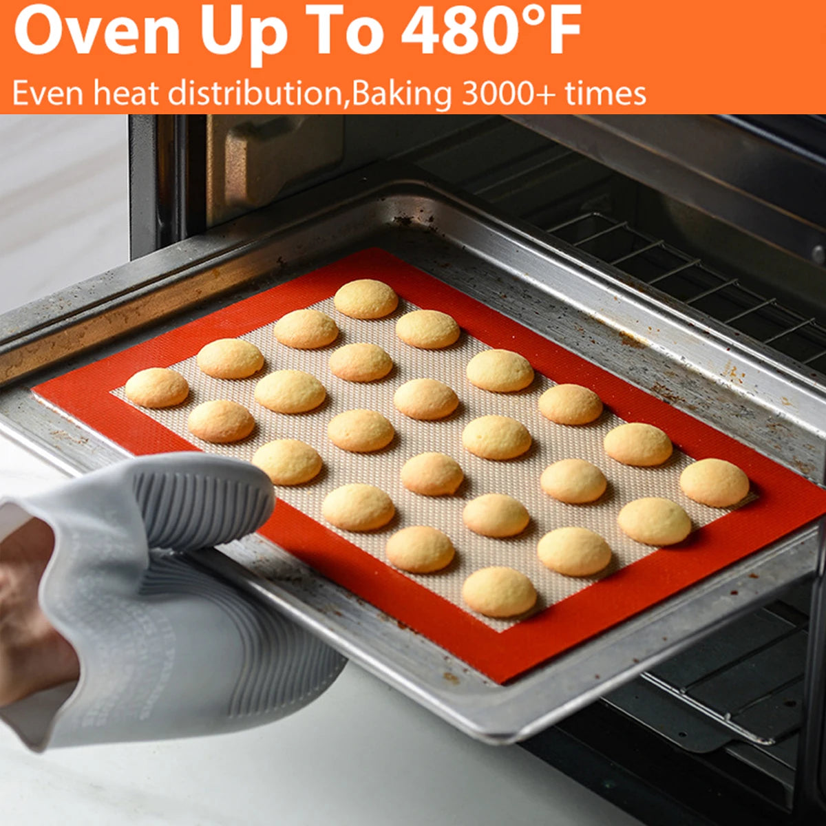 2pcs Silicone Baking Mats Oven Reusable Non Stick