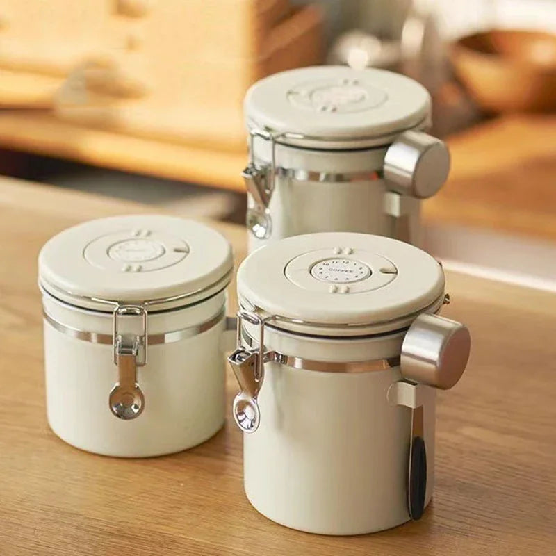 Large Capacity Coffee Beans Vacuum Storage Container Stainless