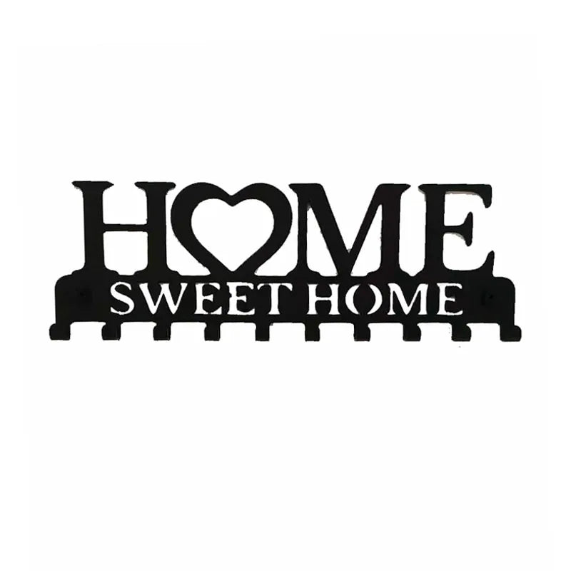Sweet Black Metal Balcony Wall-Mounted Clothes Rack Key