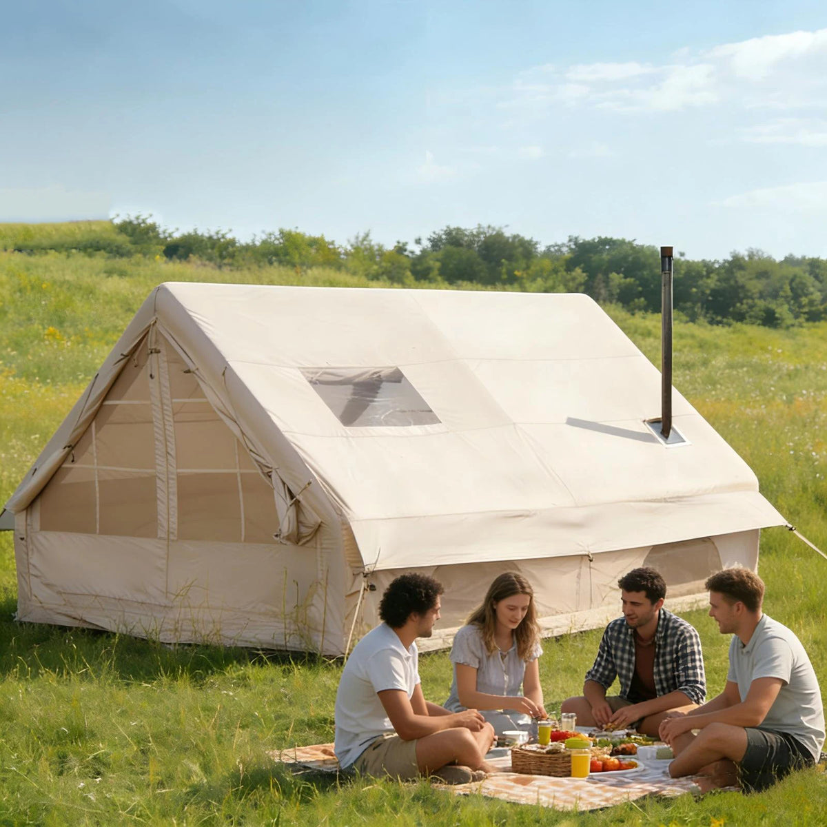 Pakicetus Large Inflatable Camping Tent Roof Window &