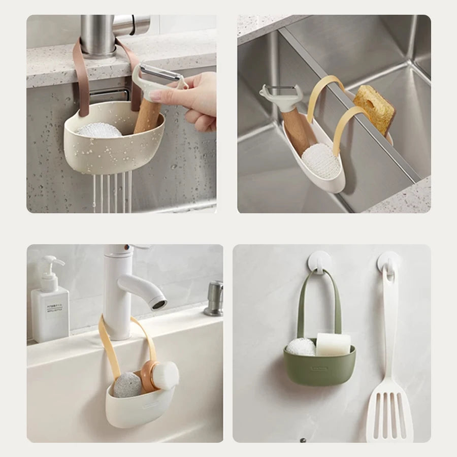 Silicone Sink Holder Sponge Bag Drain Water Basket