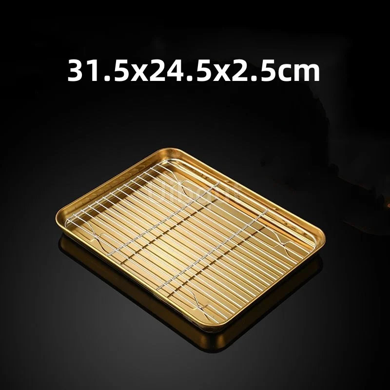 304 Stainless Steel Baking Tray Plate Bbq Tray