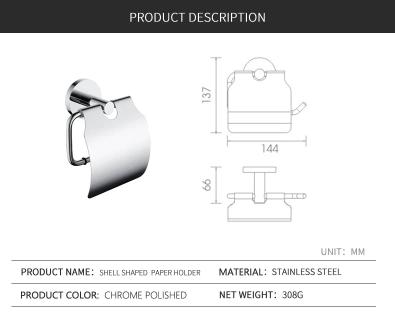 Bathroom Towel Rack Shelf Paper Holder Stainless Steel