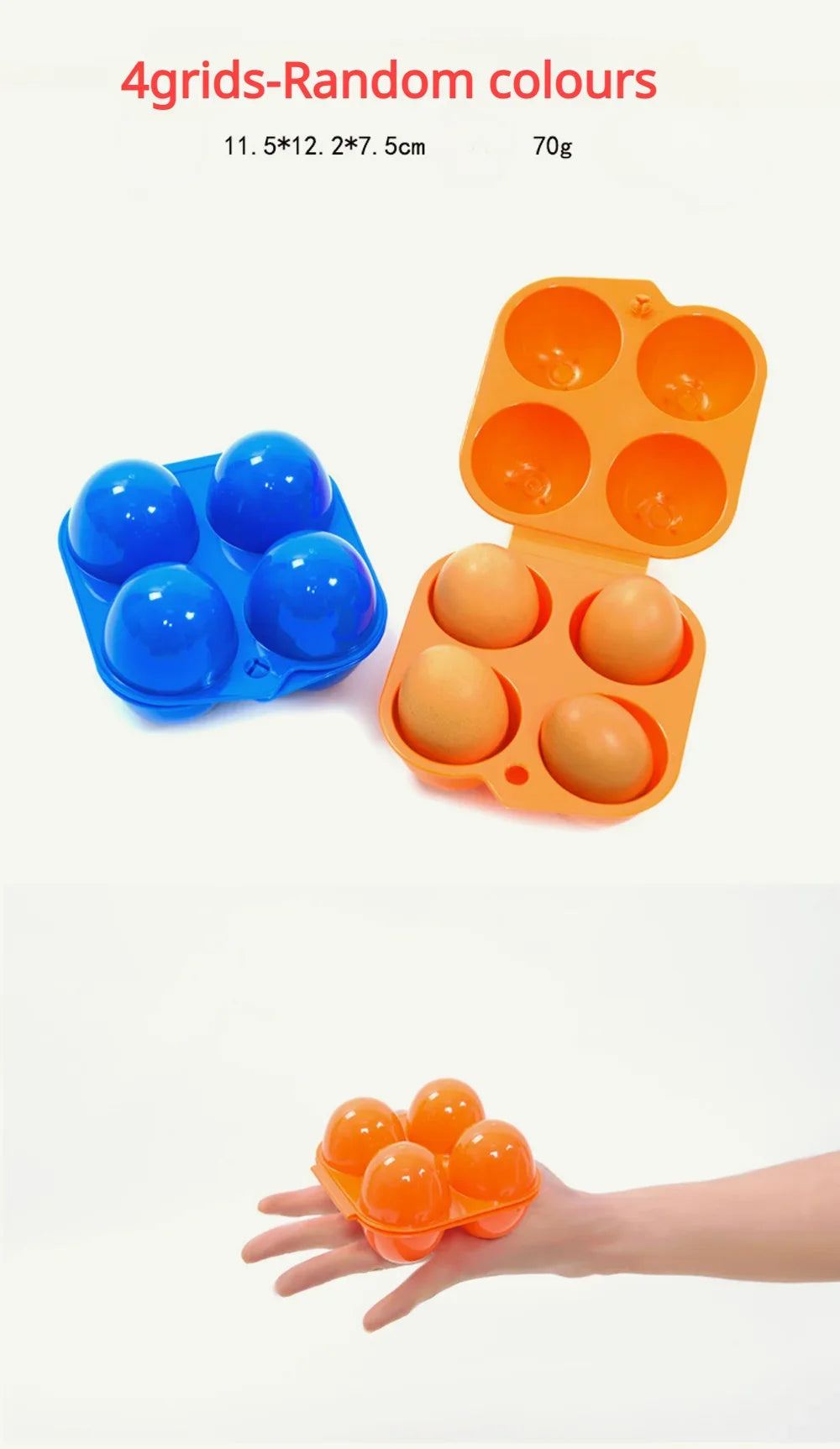 2/4/6/12 Grid Egg Storage Box Shockproof Egg Holder
