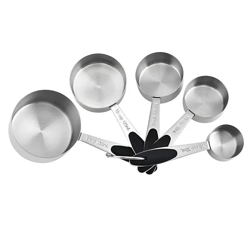 5pcs Stainless Steel Measuring Cups Spoons Baking Cake