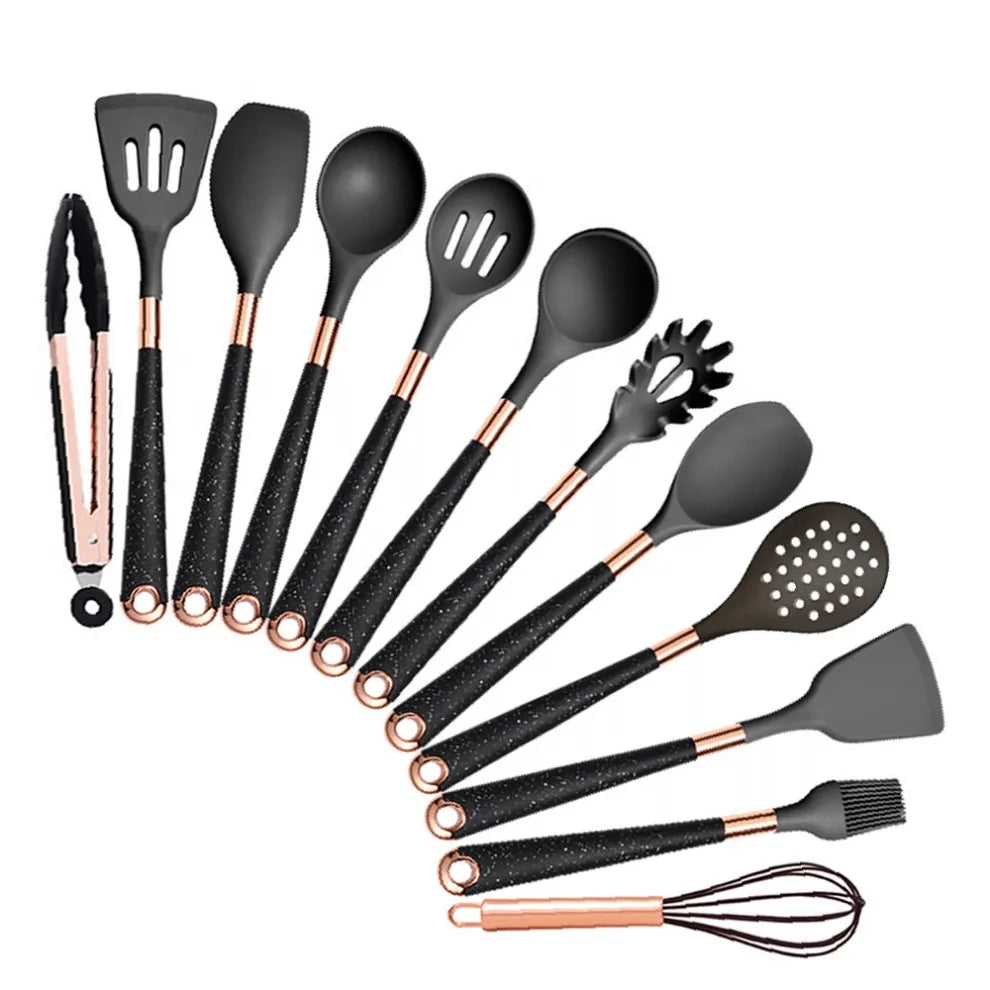 Silicone Cooking Utensils Non-Scratch Non-Stick Heat Resistant