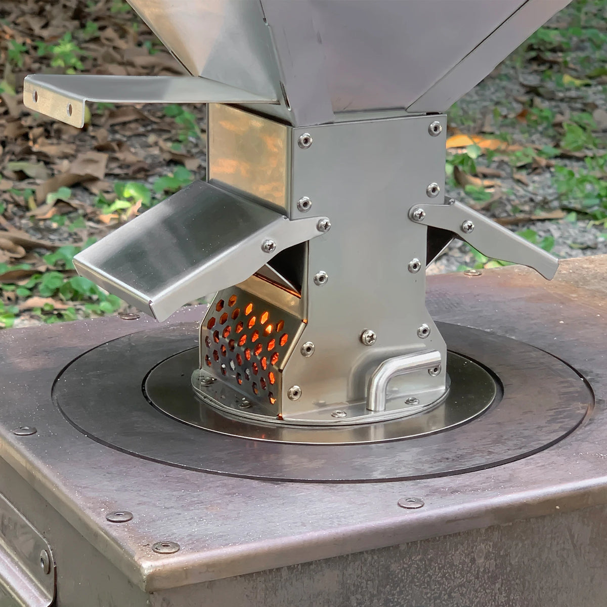Stainless Steel Pellet Hopper Gravity Feed Fuel Storage