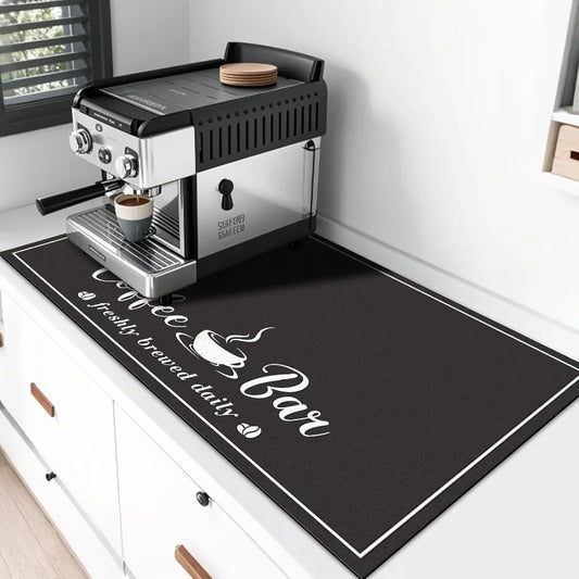 Coffee Bar Drying Mat Fashion Decor Non-Slip Heat