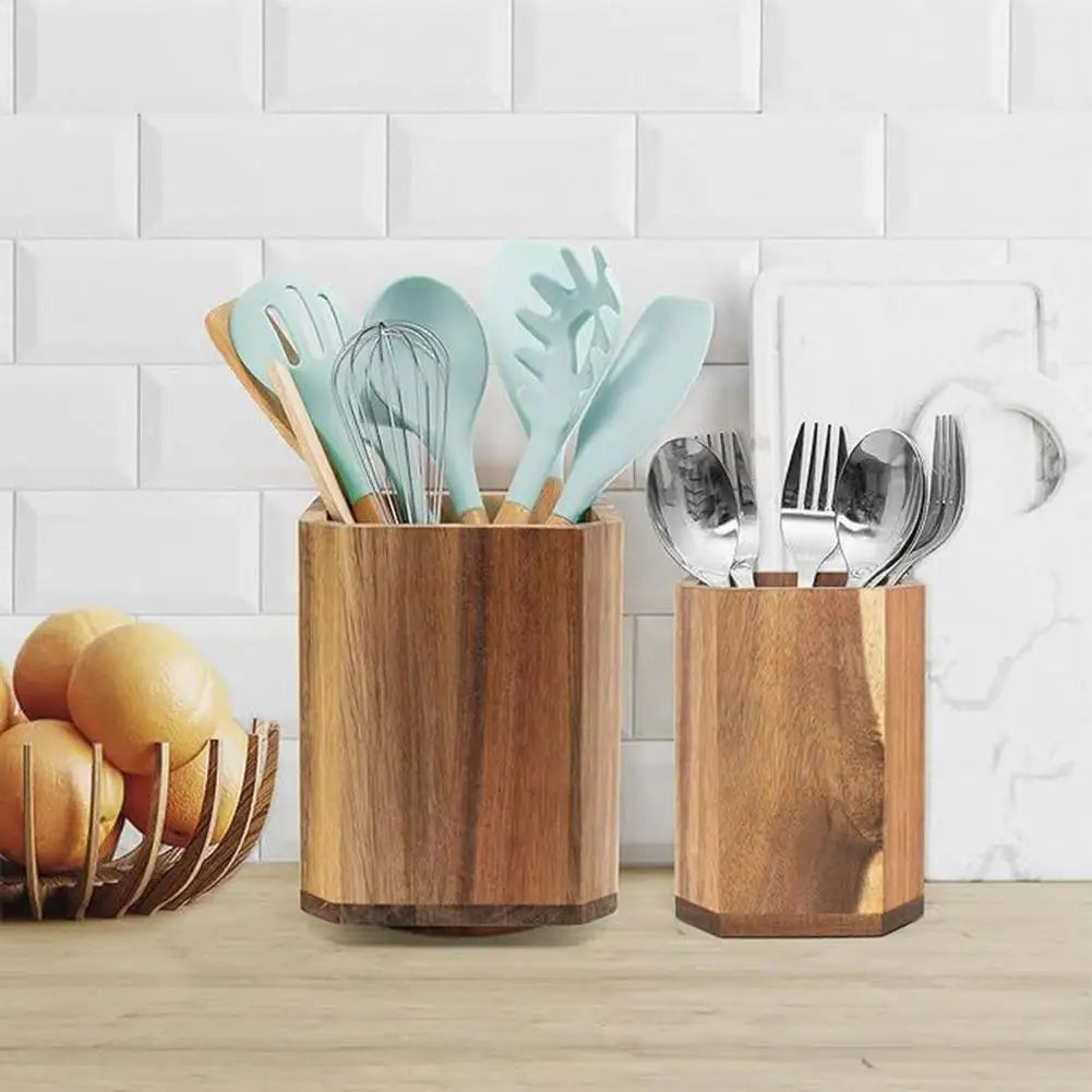 Utensil Organizer Wooden Utensil Holder Wood Utensil Holder