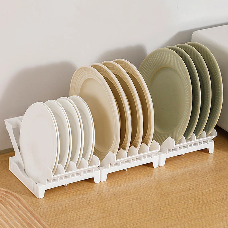 Dish Organizer Rack Upright Draining Cabinet Plate Organizer