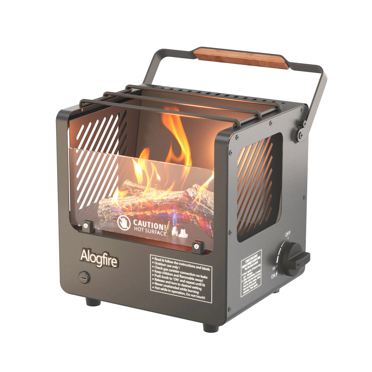Alogfire In Real Flame Camping Heater Stove Fire