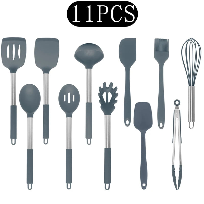 Black Non-Stick Silicone Kitchenware Cooking Utensils Cookware