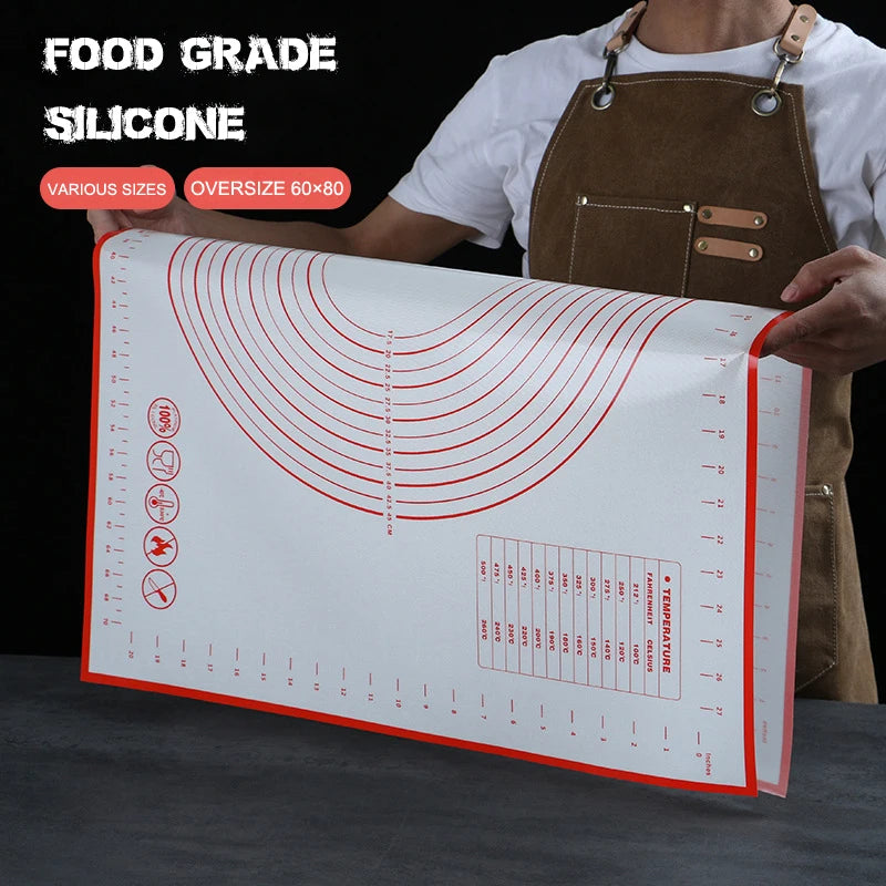 Oversize 80/70/60cm Silicone Baking Mat Pastry Rolling Kneading