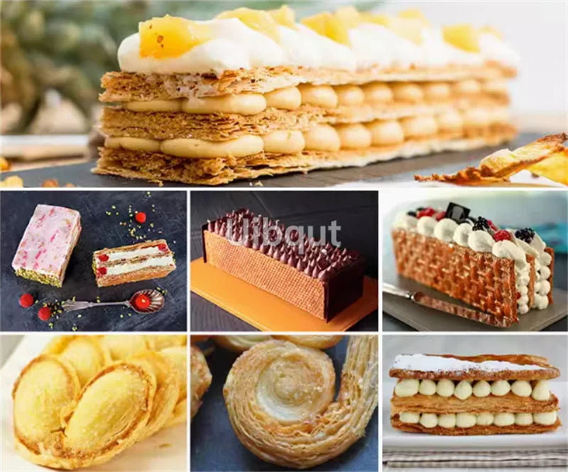 Puff Pastry Baking Tray Rectangle Mille Feuille Pastry