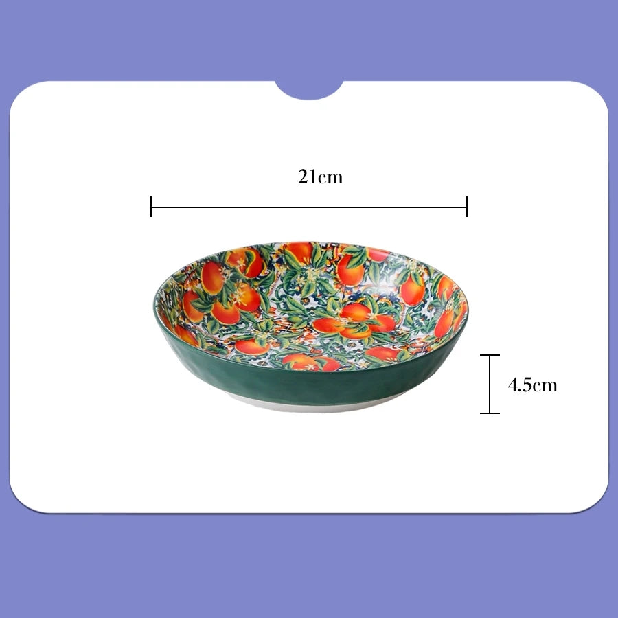 1pc Ceramic Tableware Bohemian Style Retro Tableware Creative