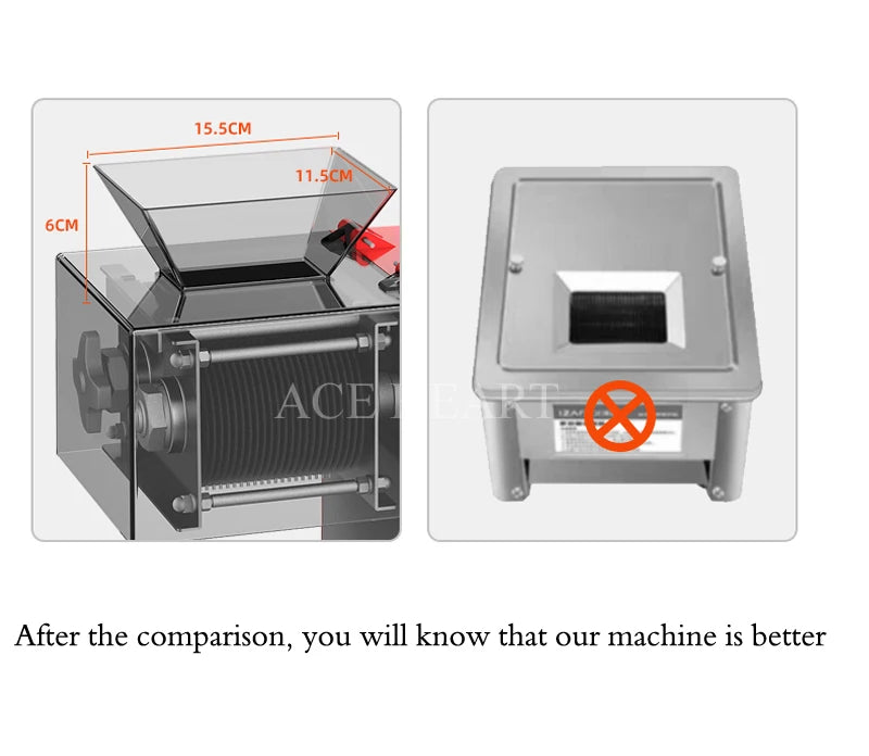 Meat Slicer Commercial Stainless Steel Meat Slicing Machine