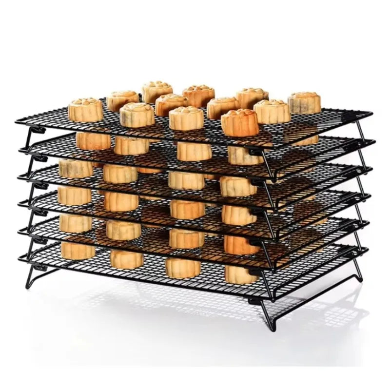 Baking Food Drying Net Black Folding Bread Rack
