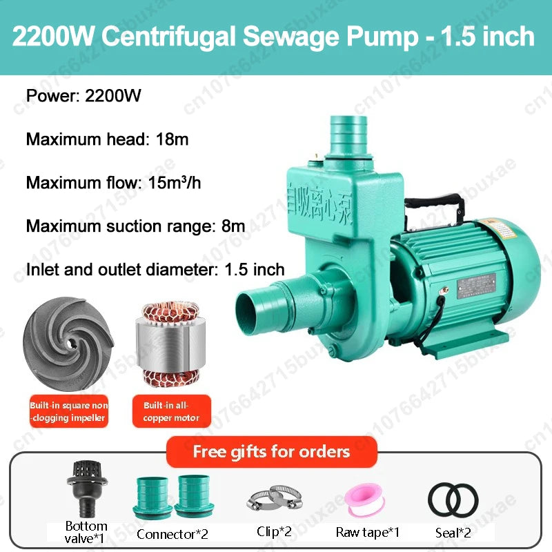 Ac220v / Ac380v High-Flow Sewage/Water Pump High-Pressure Water