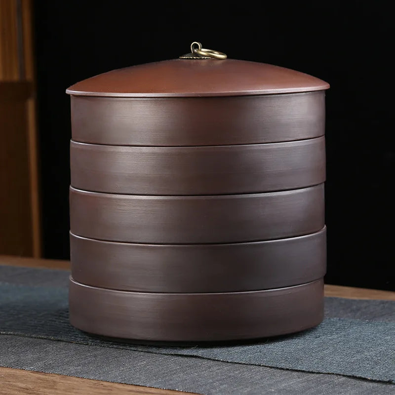 Creative Ceramic Tea Storage Jar Large Handmade Loose