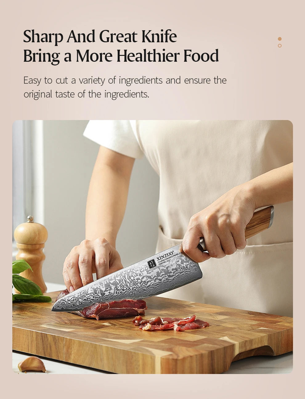Xinzuo Chef Knife 73 Layers Damascus Steel Knives