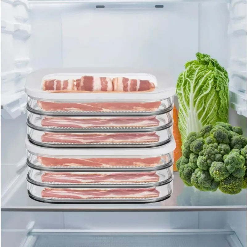 Meat Container Fridge Bacon Lunch Meat Container Refrigerator