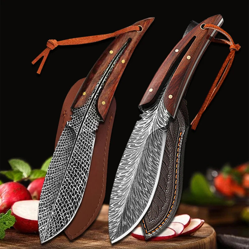 Stainless Steel Utility Knife Boning Knife Sheath Cleaver