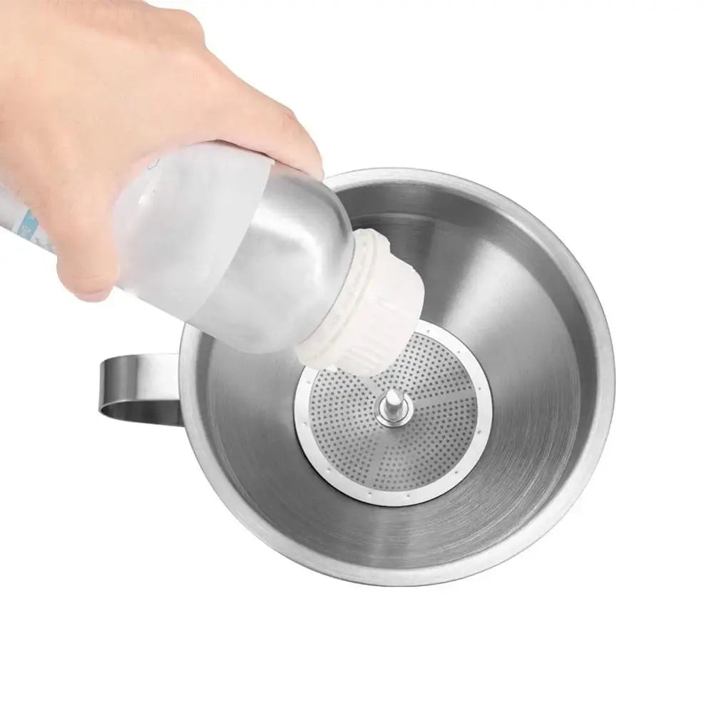 Stainless Steel Funnel Oil Liquid Metal Funnel Detachable
