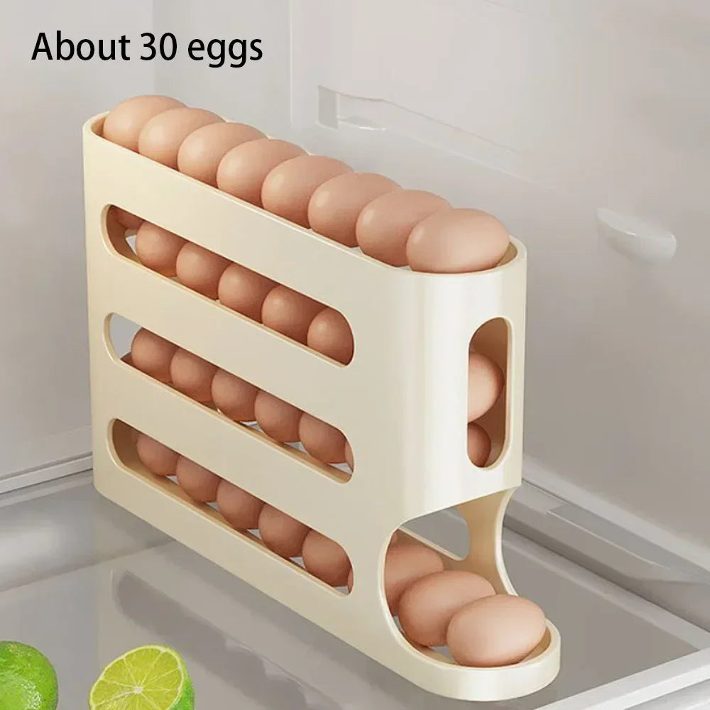 2-3 Tier Rolling Egg Storage Container Refrigerator Holds