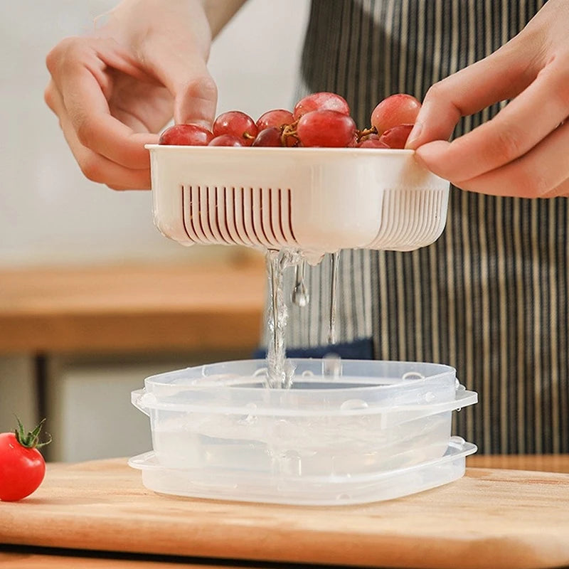 Food Storage Container Rice Fruit Preservation Box Microwave