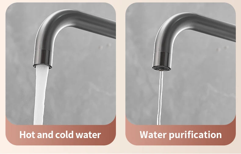 Grey Color Faucets Folded Waterfilter Taps Mixer Drinking