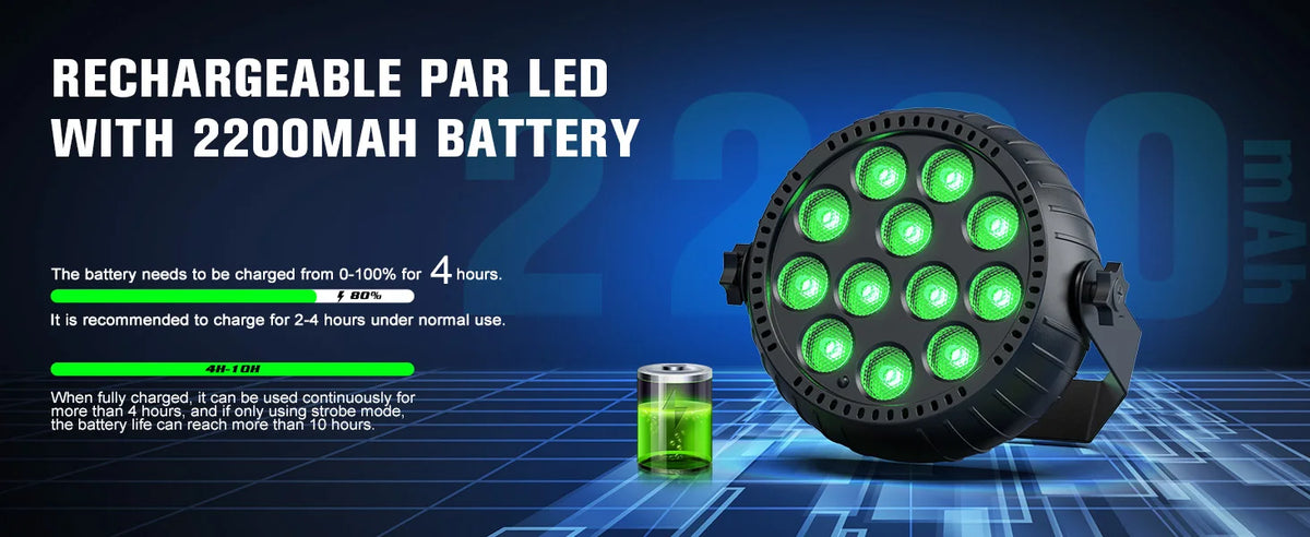 Somspot 4pcs Led Rgb Par Lights Storage Bag