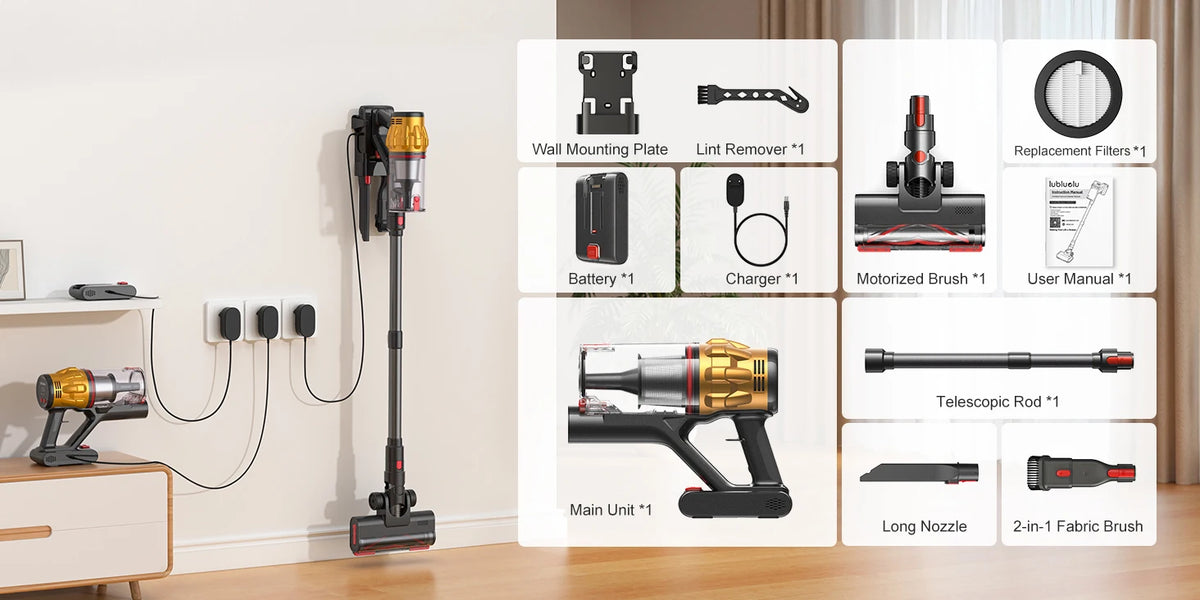 Lubluelu G11 Cordless Vacuum Cleaner 50kpa Powerful Suction