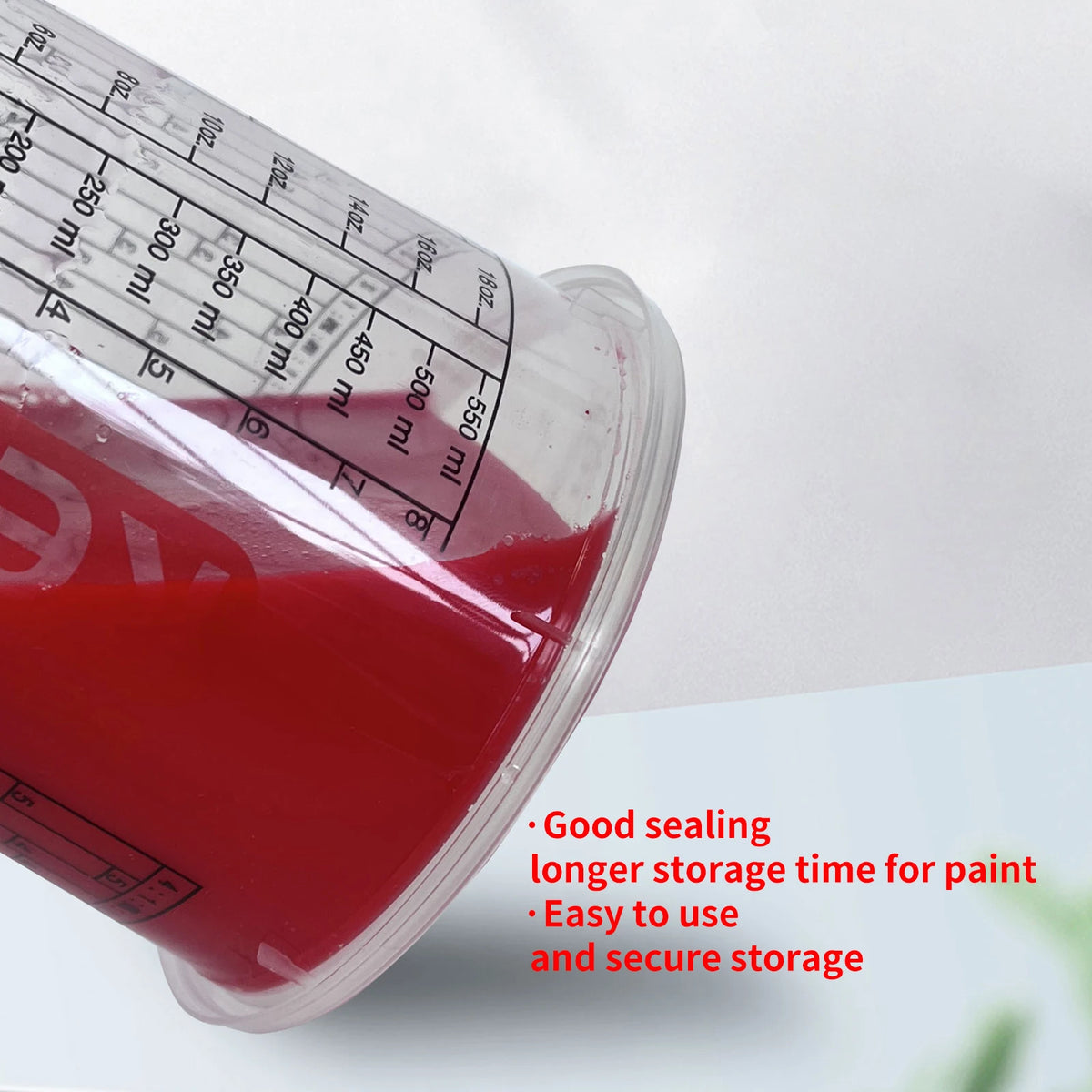15pcs Disposable Measuring Cups Stirring Sticks Transparent