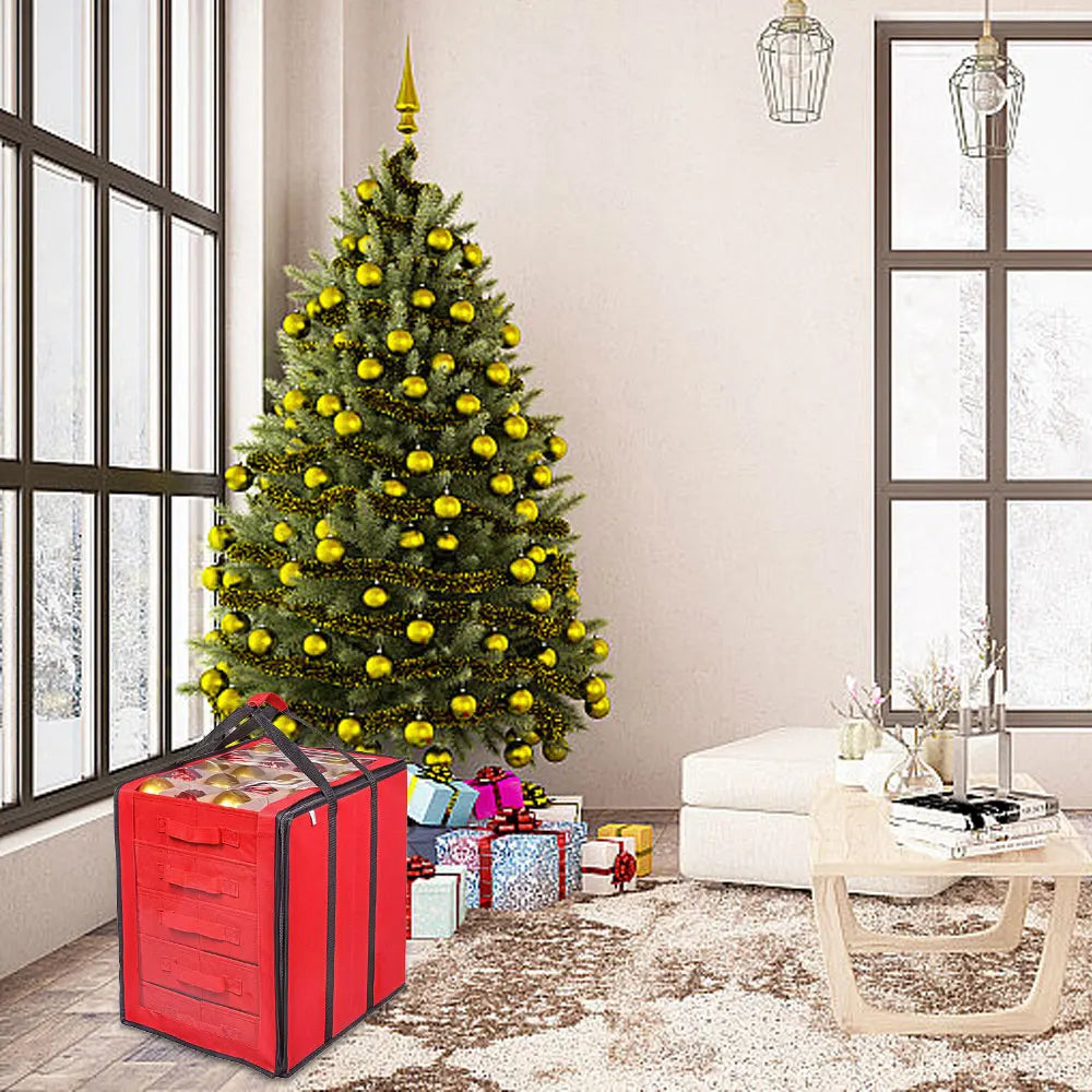 Christmas Ball Ornament Storage Box Layers Store Up