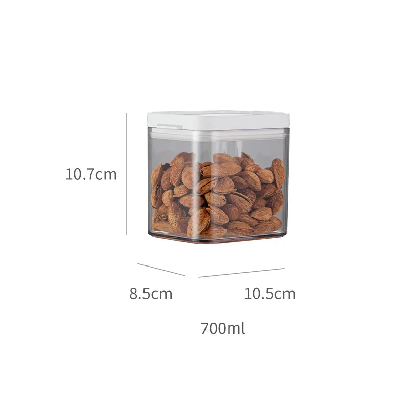 Opening Lid Sealed Jar Transparent Body Food Grade