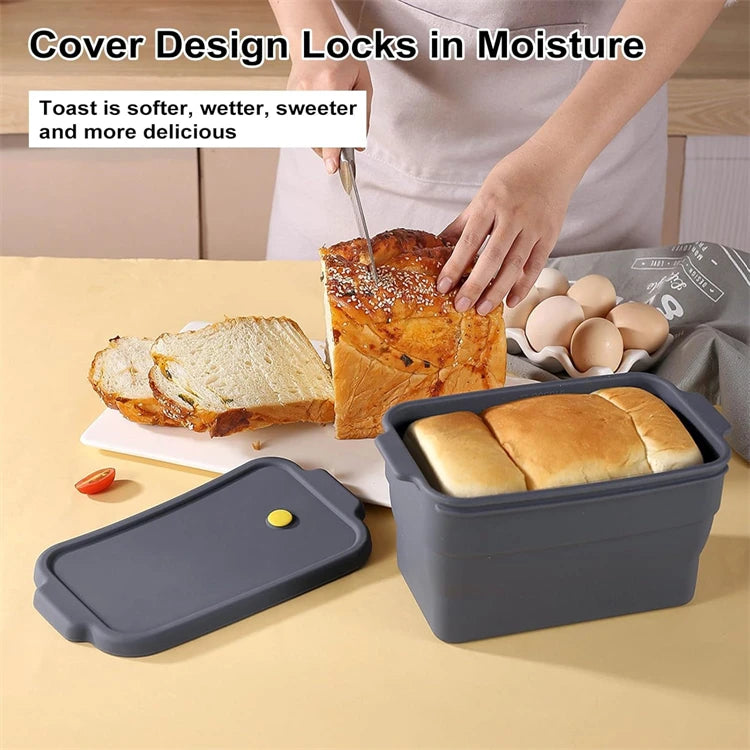 Lmetjma Silicone Bread Loaf Pan Collapsible Bread Toast