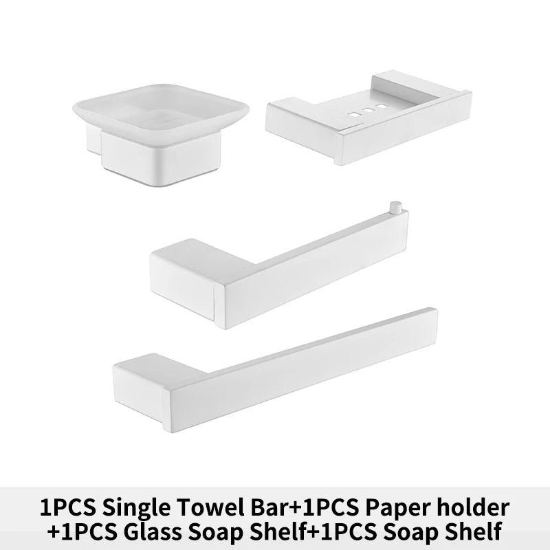 Bathroom Hardware White Wall Mounted Toilet Roll Paper