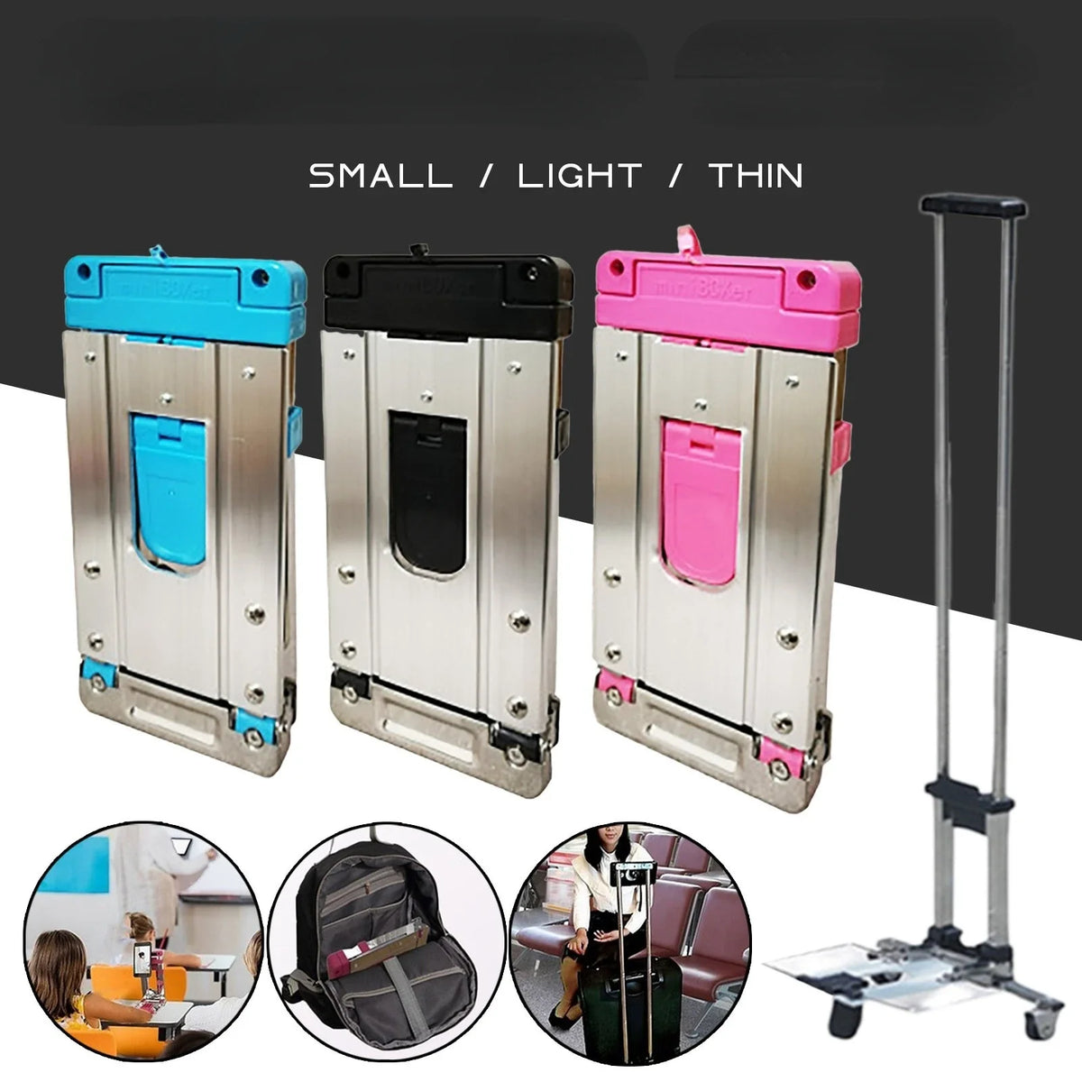 Mini Foldable Moving Trailer Stainless Steel Cart Shopping