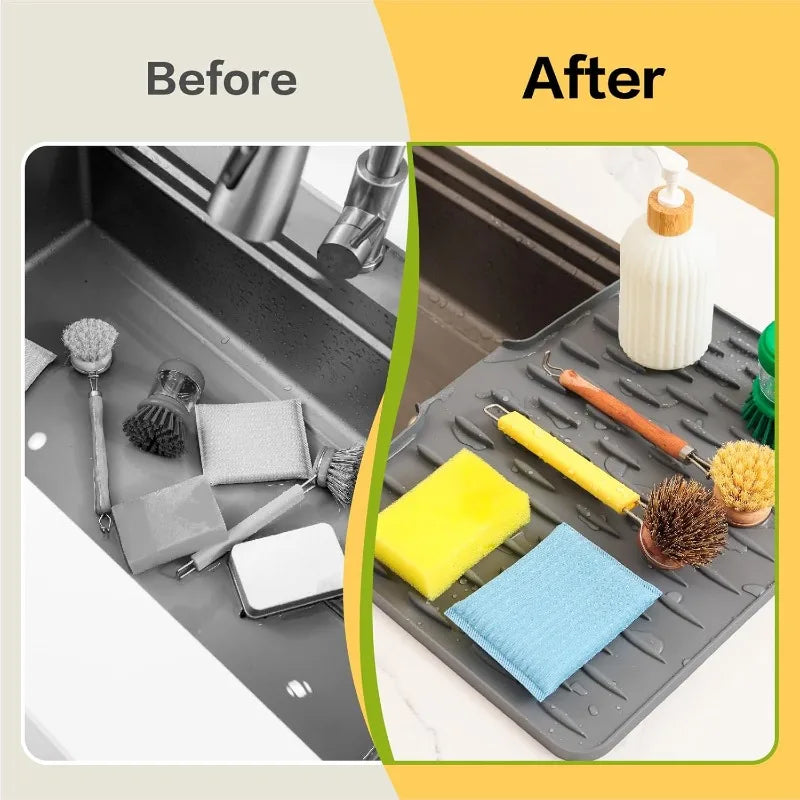 Silicone Sink Drain Mat Drying Mat Non-Slip Tableware