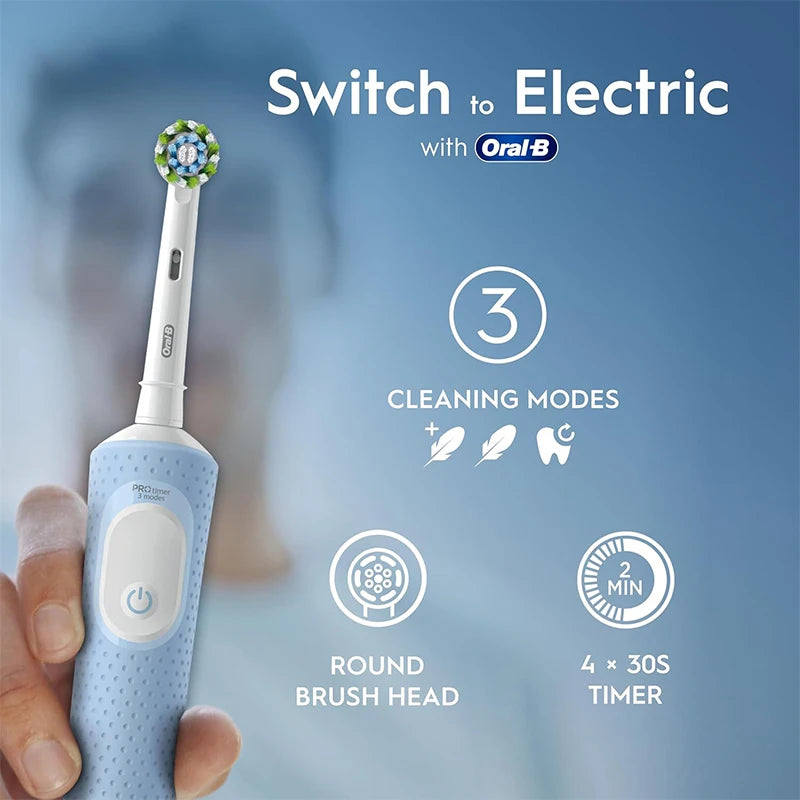 Oral D100 Electronic Toothbrush Adult Rechargeable Cross Action